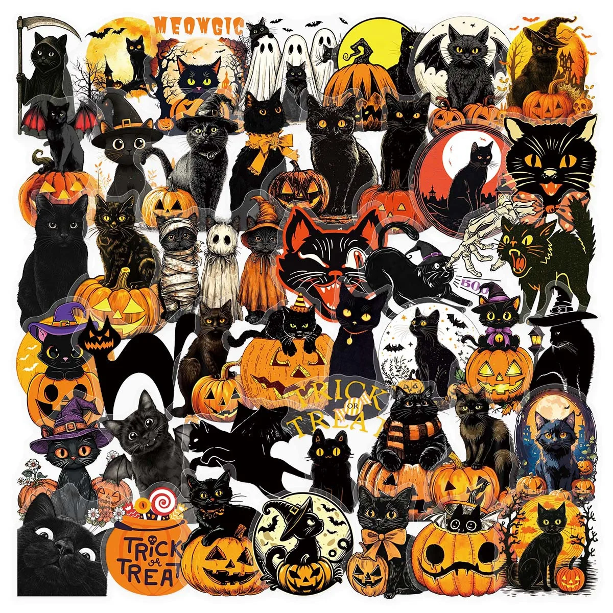 10/50PCS Halloween Black Cat Sticker DIY Creative Decoration Mobile Phone Case Notebook Water Cup Graffiti Waterproof Skateboard
10/50PCS Halloween Black Cat Sticker DIY Creative Decoration Mobile Phone Case Notebook Water Cup Graffiti Waterproof Skateboard