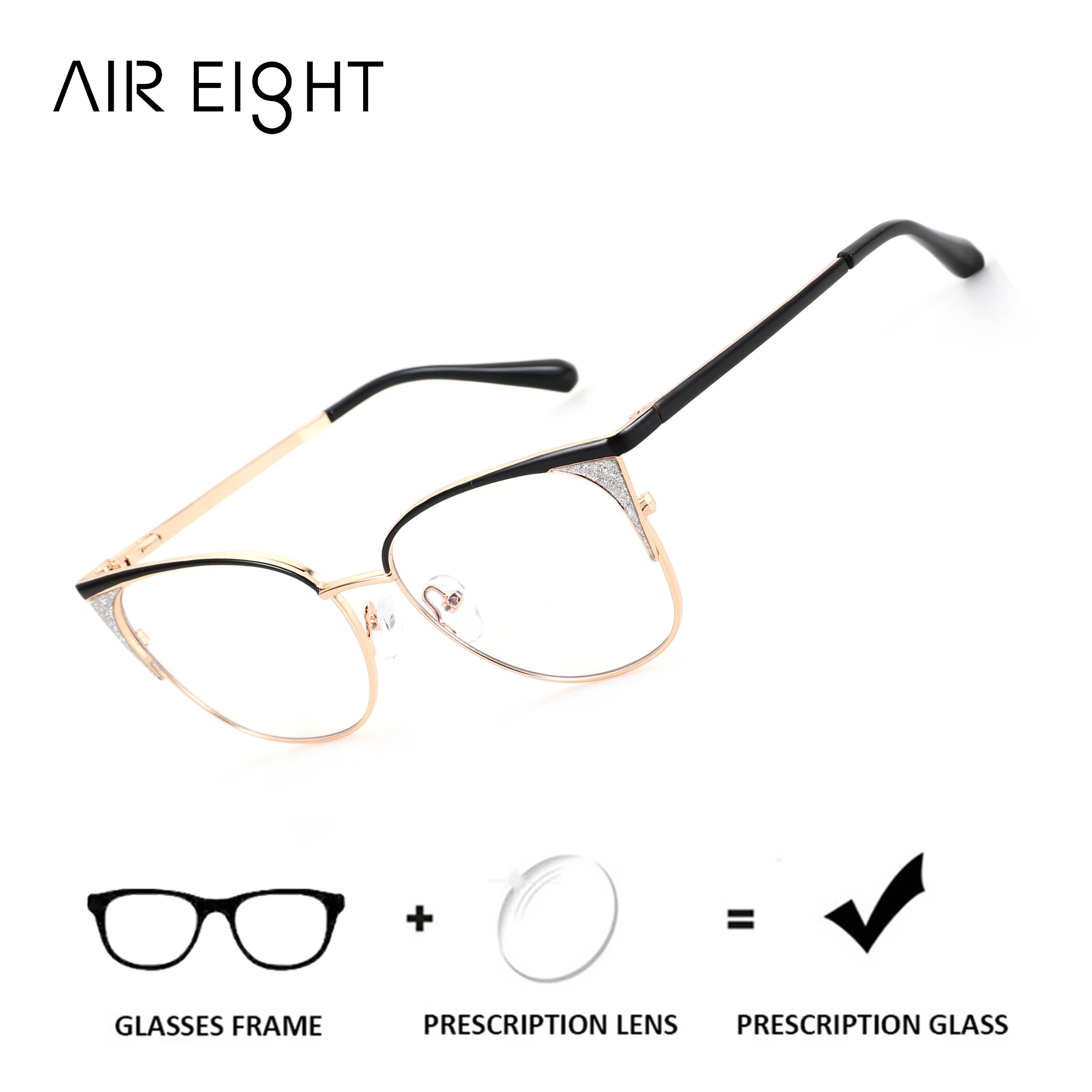 AIR EIGHT L Size Metal Butterfly Prescription Glasses For Women Anti Blue Light Progressive Multifocal Optical Eyeglasses
AIR EIGHT L Size Metal Butterfly Prescription Glasses For Women Anti Blue Light Progressive Multifocal Optical Eyeglasses
