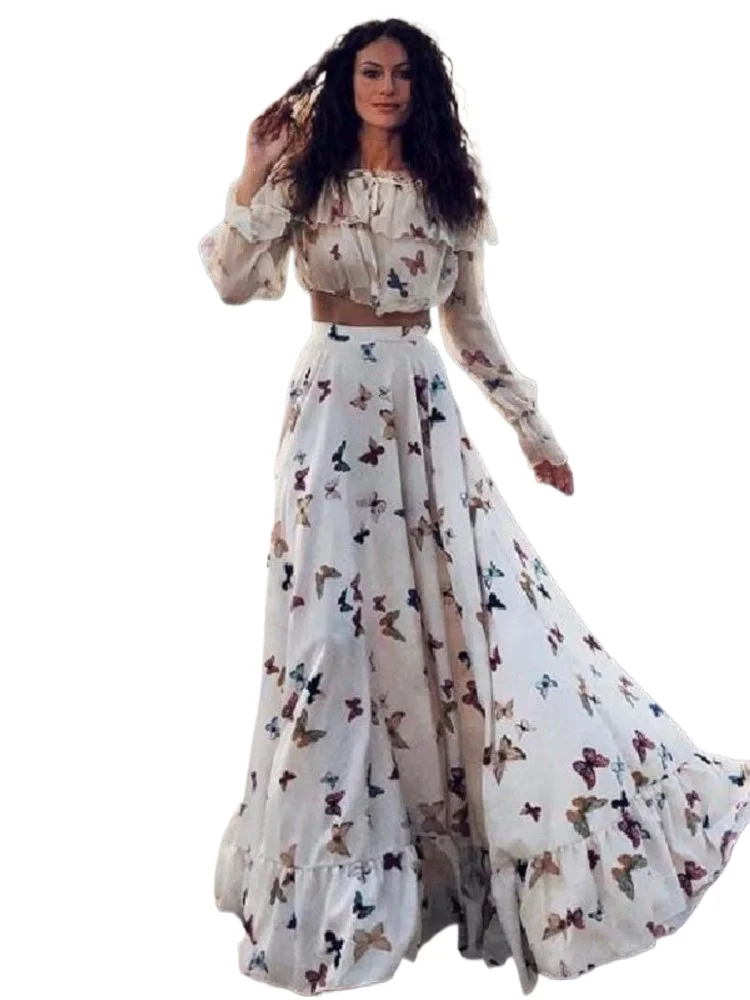 2025 Dress Print Two Piece Bohemian Maxi Hem Beach Elegant Party Dresses Woman Conjunto Dos Piezas Mujer Two Piece Set
2025 Dress Print Two Piece Bohemian Maxi Hem Beach Elegant Party Dresses Woman Conjunto Dos Piezas Mujer Two Piece Set