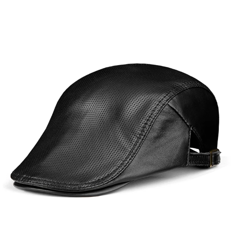 Spring Unisex Real Leather Duckbill Thin Berets Hats For Men/Women Leisure Black/Brown Fitted Cabbie Bonnet
Spring Unisex Real Leather Duckbill Thin Berets Hats For Men/Women Leisure Black/Brown Fitted Cabbie Bonnet