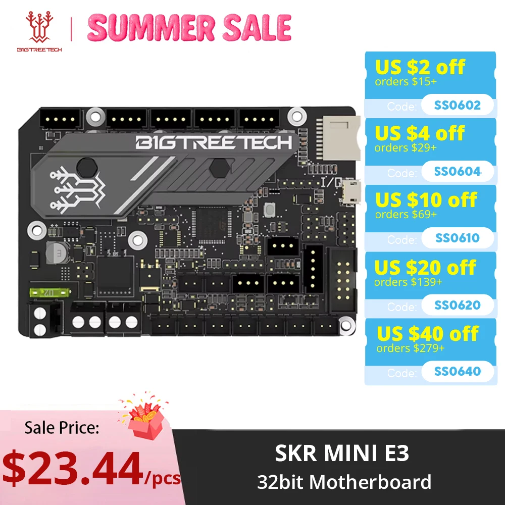 Материнская плата BIGTREETECH BTT SKR MINI E3 V3.0 32 бит TMC2209 UART Impresora детали для 3D-принтера Ender 3 5 PRO Ender 3 V2
Материнская плата BIGTREETECH BTT SKR MINI E3 V3.0 32 бит TMC2209 UART Impresora детали для 3D-принтера Ender 3 5 PRO Ender 3 V2