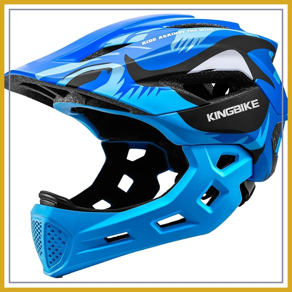 Full Face Bike Helmet for Kids 4-10 Years, Detachable Chin Guard, Multi-Sport
Full Face Bike Helmet for Kids 4-10 Years, Detachable Chin Guard, Multi-Sport