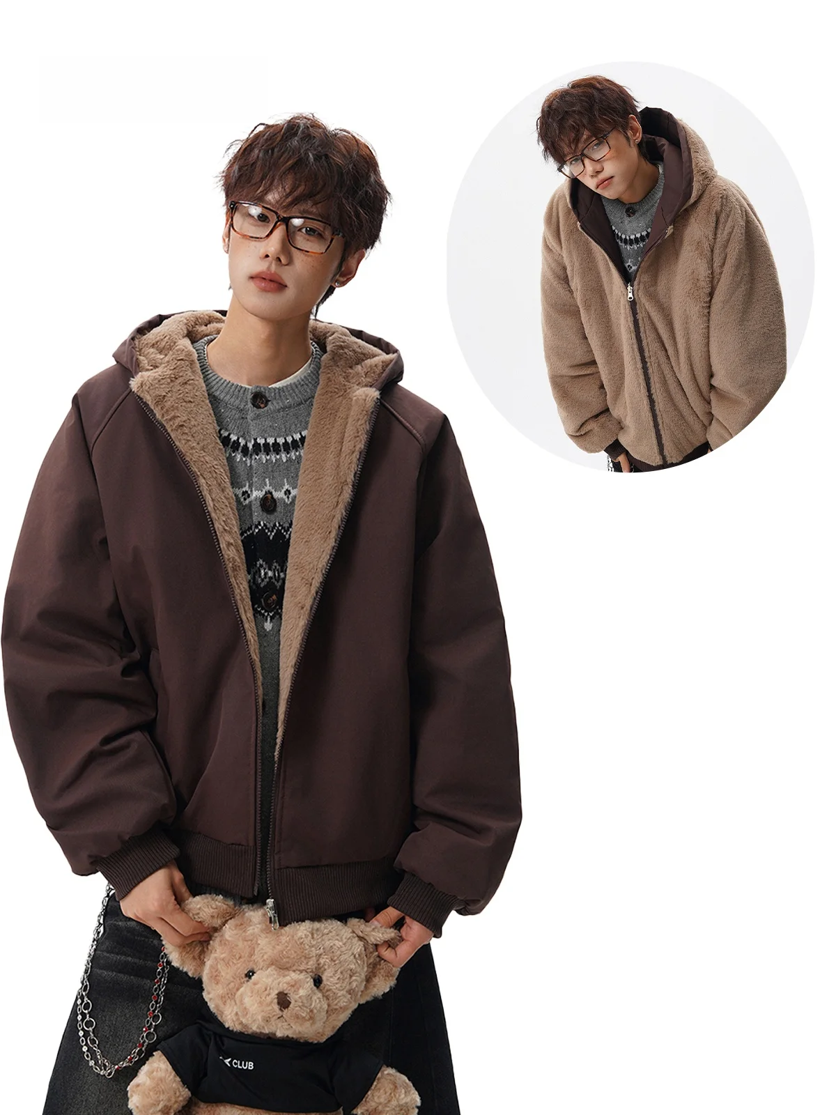 Double-Sided Wear Mink Fur Jaet Men's Winter American Casual Sli Versatile Hoodie Retro Couple Warm Outerwear
Double-Sided Wear Mink Fur Jaet Men's Winter American Casual Sli Versatile Hoodie Retro Couple Warm Outerwear