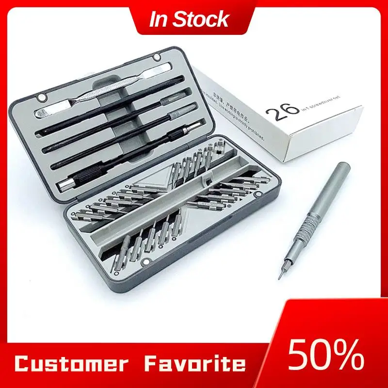AT03 Top 26-In-1 Multifunctional Screwdriver Set Household Multifunctional Tools Mobile Phone Screwdriver Replacement
AT03 Top 26-In-1 Multifunctional Screwdriver Set Household Multifunctional Tools Mobile Phone Screwdriver Replacement