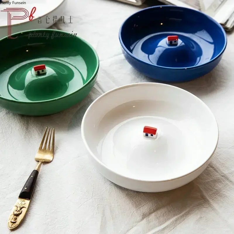 8 inch, 10 inch three-dimensional small house big deep plate/home warmth abstract plate creative plate 
8 inch, 10 inch three-dimensional small house big deep plate/home warmth abstract plate creative plate