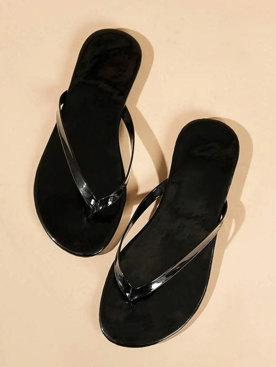 Womens Flat Thong Sandals Black Summer Beach Casual Flip Flops
Womens Flat Thong Sandals Black Summer Beach Casual Flip Flops