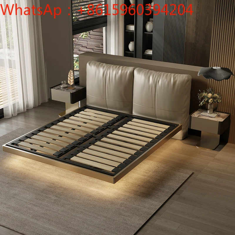 Hanging leather bed minimalist modern small apartment bedroom soft backpack double-sided bed row skeleton suspended bed
Hanging leather bed minimalist modern small apartment bedroom soft backpack double-sided bed row skeleton suspended bed