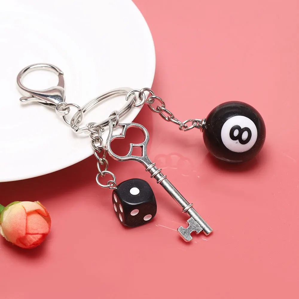 Billiards Black 8 Keychain Cute 3D Snooker Table Ball Game Dice Index Key Charms Pendant Keyring Bag Diy Decorative Accessories
Billiards Black 8 Keychain Cute 3D Snooker Table Ball Game Dice Index Key Charms Pendant Keyring Bag Diy Decorative Accessories