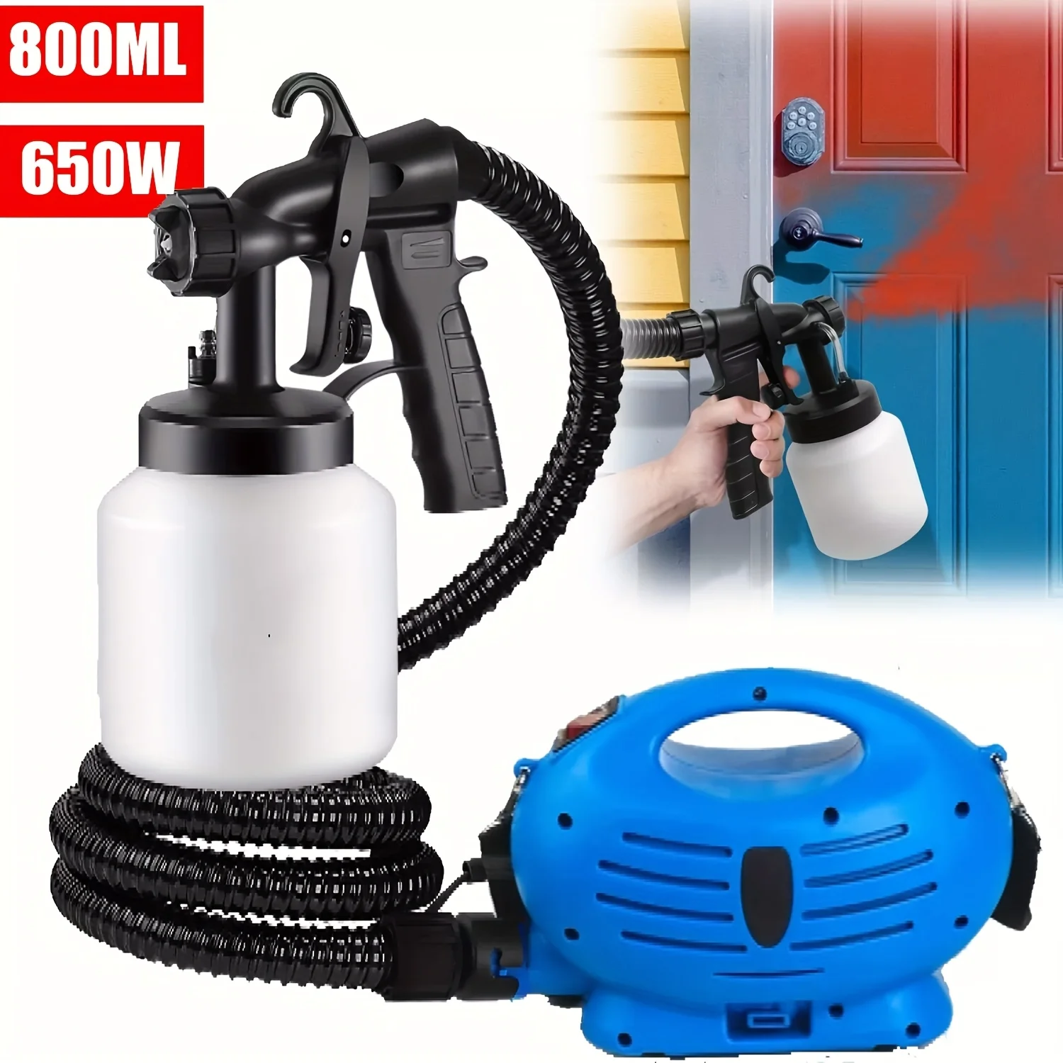 Spray Painting Tool, Electric Paint Sprayers for Various Surfaces Like Cabinets, Ceilings, Fences, Walls, And Furniture. User-Friendly And Easy to Clean, Featuring an Adjustable Valve Knob And a Quick Refill Lid, Perfect for Home And Tasks
Spray Painting Tool, Electric Paint Sprayers for Various Surfaces Like Cabinets, Ceilings, Fences, Walls, And Furniture. User-Friendly And Easy to Clean, Featuring an Adjustable Valve Knob And a Quick Refill Lid, Perfect for Home And Tasks