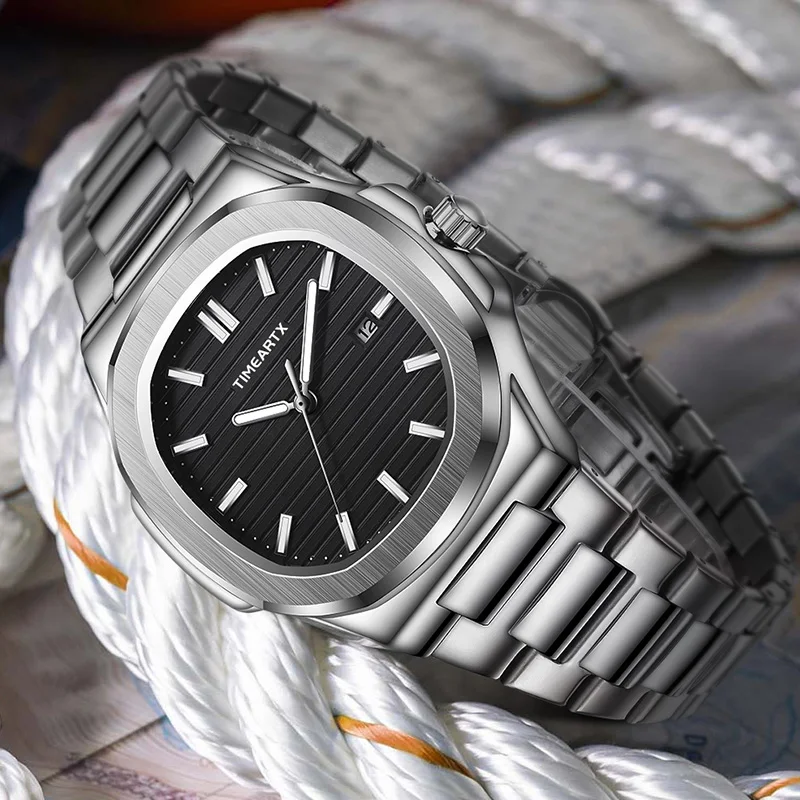 TIMEARTX Fashion Men's Quartz Watch Stainless Steel Luminous Date Business Brand Wristwatch For Men
TIMEARTX Fashion Men's Quartz Watch Stainless Steel Luminous Date Business Brand Wristwatch For Men