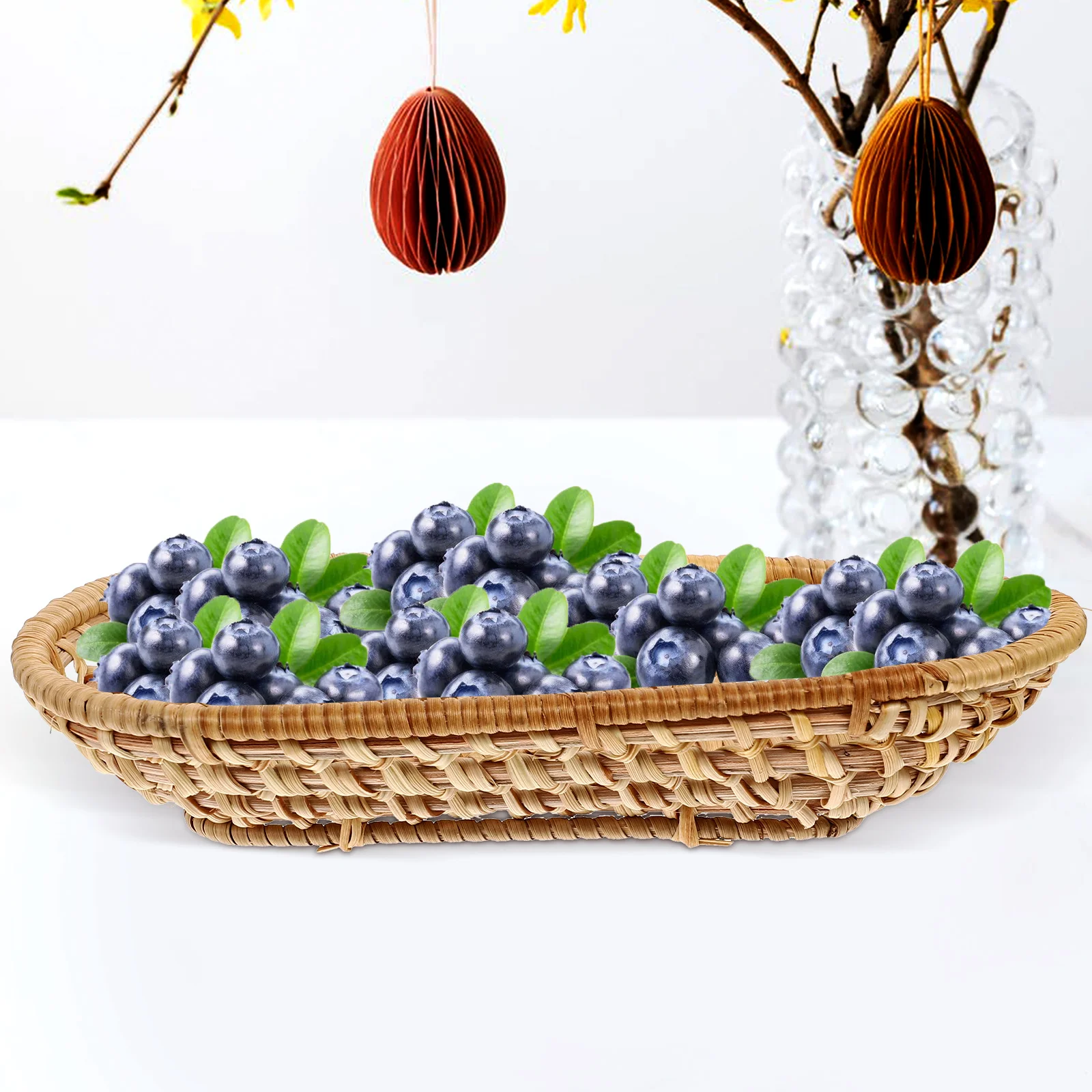 1Pc Rattan Towel Tray Basket Handmade Woven Plate-basket Tableware Holder Storage Organizer Khaki
1Pc Rattan Towel Tray Basket Handmade Woven Plate-basket Tableware Holder Storage Organizer Khaki