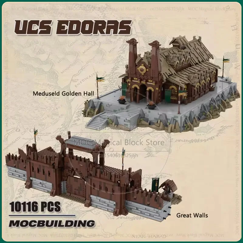 Movie Series UCS Moc Famous Golden Hall Building Block Great Model Walls Technology Bricks Street View Toys Xmas Gifts
Movie Series UCS Moc Famous Golden Hall Building Block Great Model Walls Technology Bricks Street View Toys Xmas Gifts