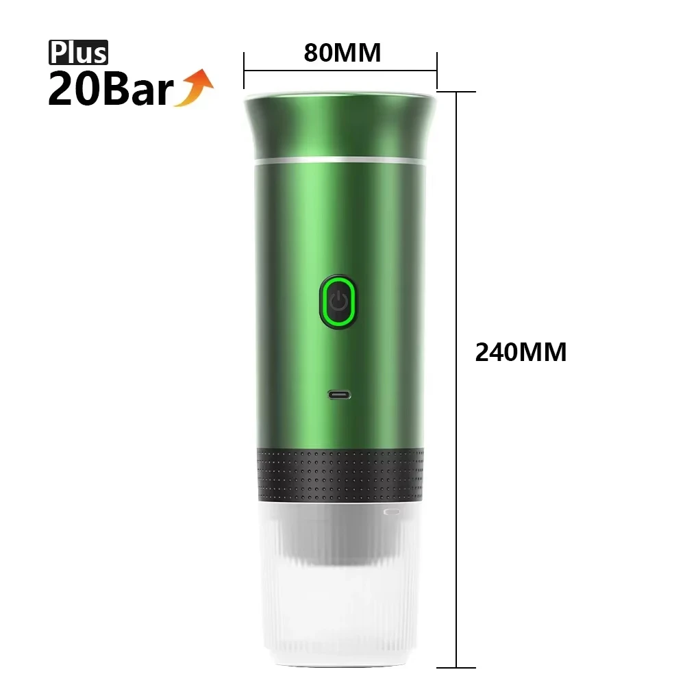 Wireless Electric Portable Espresso Coffee Maker for Car & Home, 3-in-1 Travel Coffee Maker for Camping with Capsule and Powder
Wireless Electric Portable Espresso Coffee Maker for Car & Home, 3-in-1 Travel Coffee Maker for Camping with Capsule and Powder