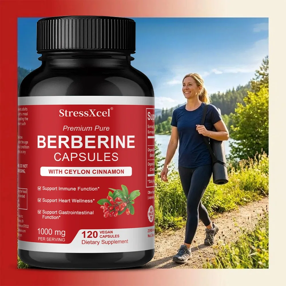 Premium Berberine with Ceylon Cinnamon Supplement for Healthy Blood Sugar Levels, Blood Circulation, Brain and Joint Function
Premium Berberine with Ceylon Cinnamon Supplement for Healthy Blood Sugar Levels, Blood Circulation, Brain and Joint Function