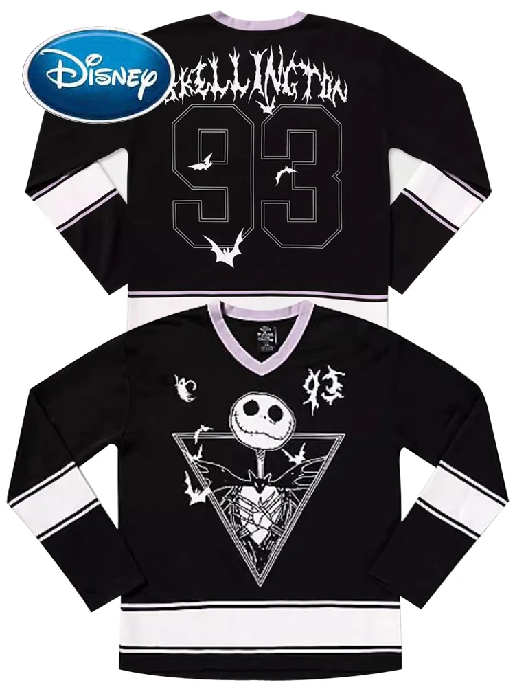 Disney The Nightmare Before Christmas Letter Cartoon Print Harajuku Women V-Neck Long Sleeve Jumper T-Shirt Black Tee Top Female
Disney The Nightmare Before Christmas Letter Cartoon Print Harajuku Women V-Neck Long Sleeve Jumper T-Shirt Black Tee Top Female