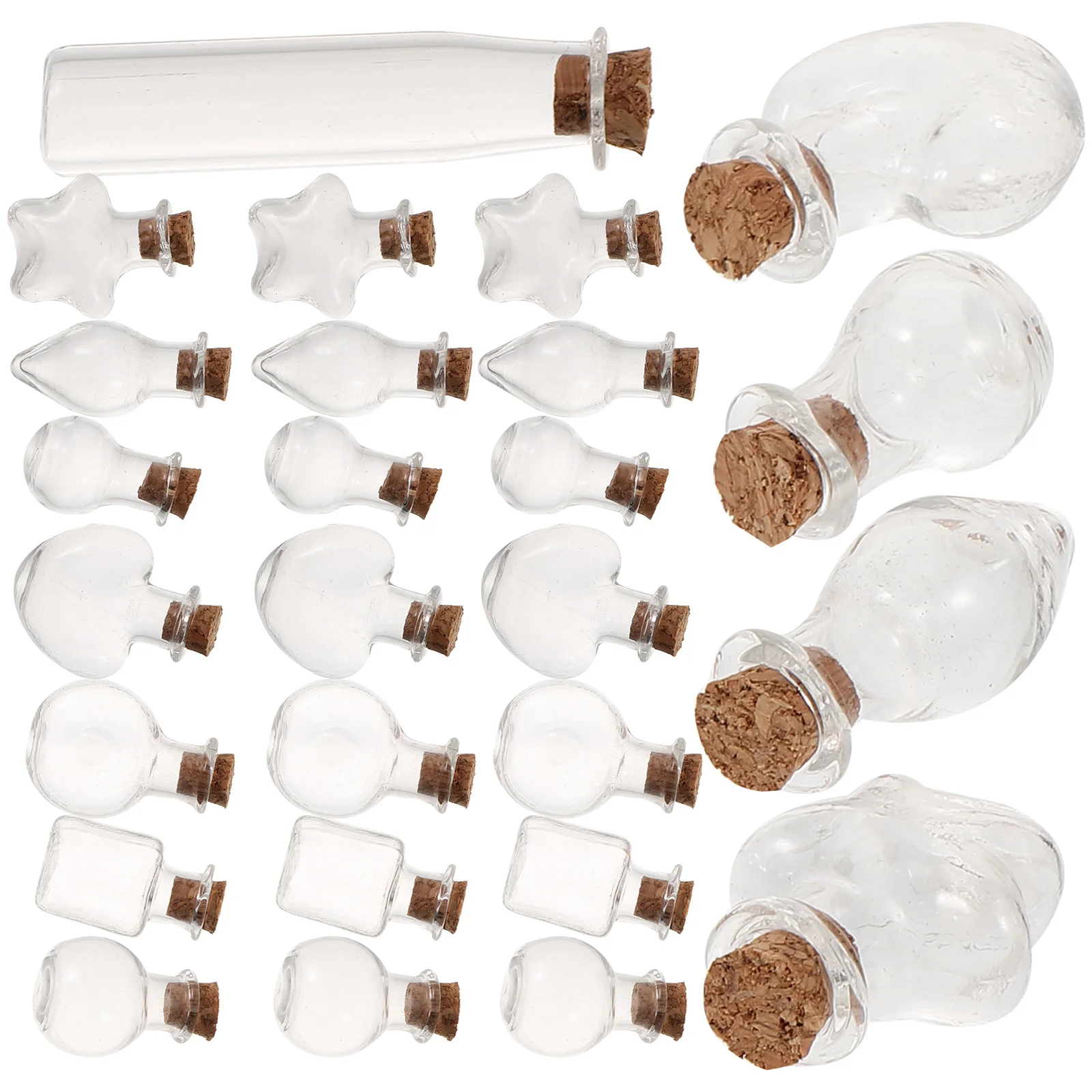 48pcs Glass Wishing Bottle Set Mini Jars Decoration Durable Safe Material Wooden Stopper Design Use
48pcs Glass Wishing Bottle Set Mini Jars Decoration Durable Safe Material Wooden Stopper Design Use