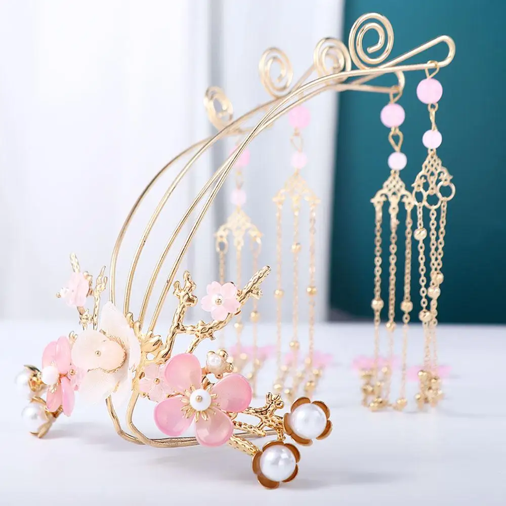 Luxury Fairy Tassel Antique Flower Headwear Chinese Style Headdress Hair Crown Children's Hair Fork Ancient Hair Stick
Luxury Fairy Tassel Antique Flower Headwear Chinese Style Headdress Hair Crown Children's Hair Fork Ancient Hair Stick