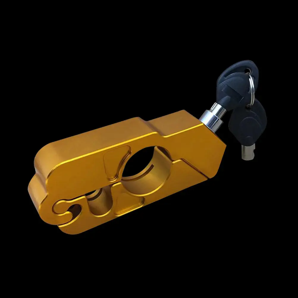Cnc Aluminum Alloy Motorcycle Handlebar Lock Golden Heavy Duty Anti-Theft Brake Lock for Motorbikes Scooters Bikes
Cnc Aluminum Alloy Motorcycle Handlebar Lock Golden Heavy Duty Anti-Theft Brake Lock for Motorbikes Scooters Bikes