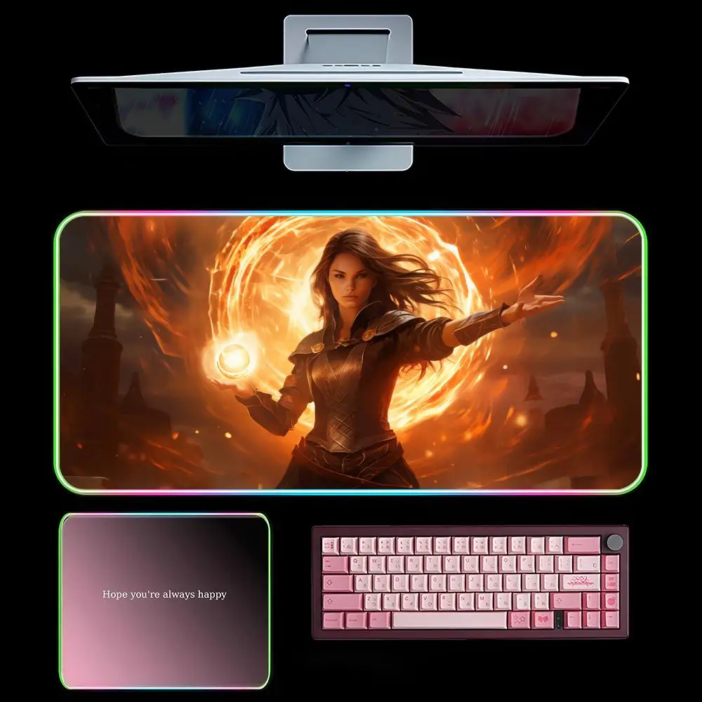 Коврик для мыши M-Magic T-The Gathering RGB игровой коврик для мыши со светодиодной подсветкой, большие игровые коврики для мыши, коврик для клавиатуры XXL, светящийся настольный коврик с подсветкой
Коврик для мыши M-Magic T-The Gathering RGB игровой коврик для мыши со светодиодной подсветкой, большие игровые коврики для мыши, коврик для клавиатуры XXL, светящийся настольный коврик с подсветкой