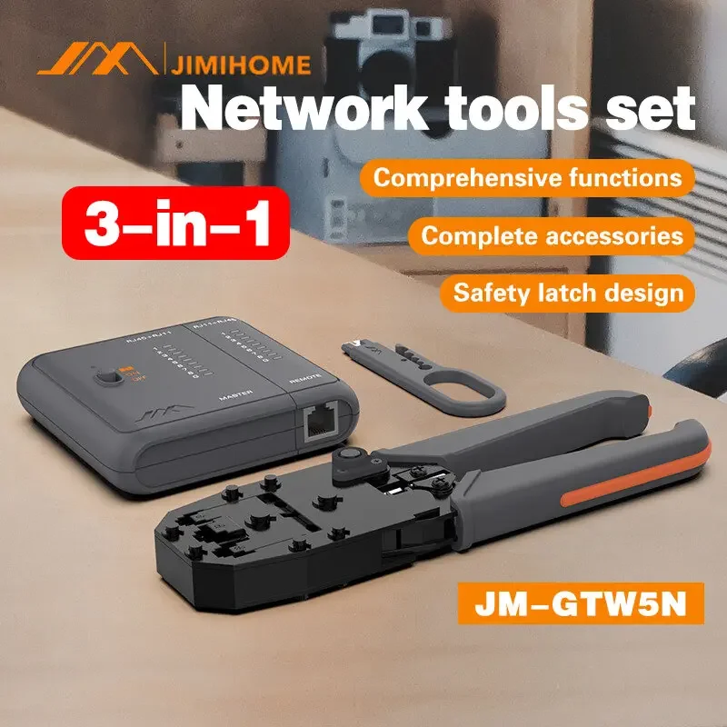 JIMIHOME Network Tools Set 5 in1 Network Tester Repair Tool Kits Lan Tester Crimping Pliers Portable Cable Tester LAN Network
JIMIHOME Network Tools Set 5 in1 Network Tester Repair Tool Kits Lan Tester Crimping Pliers Portable Cable Tester LAN Network