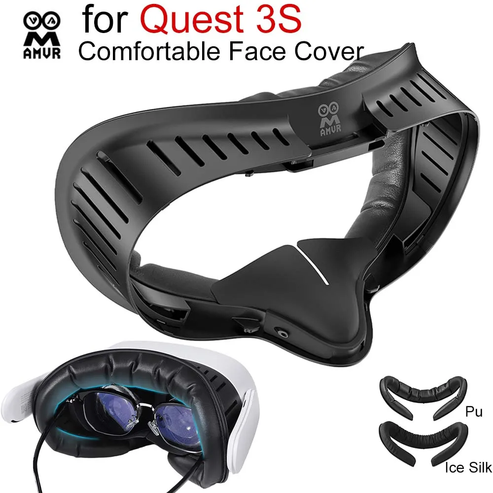 AMVR Comfortable Facial Interface for Quest 3S Face Cover Breathable Replacement Ice Silk Pad VR Glasses Accessories
AMVR Comfortable Facial Interface for Quest 3S Face Cover Breathable Replacement Ice Silk Pad VR Glasses Accessories