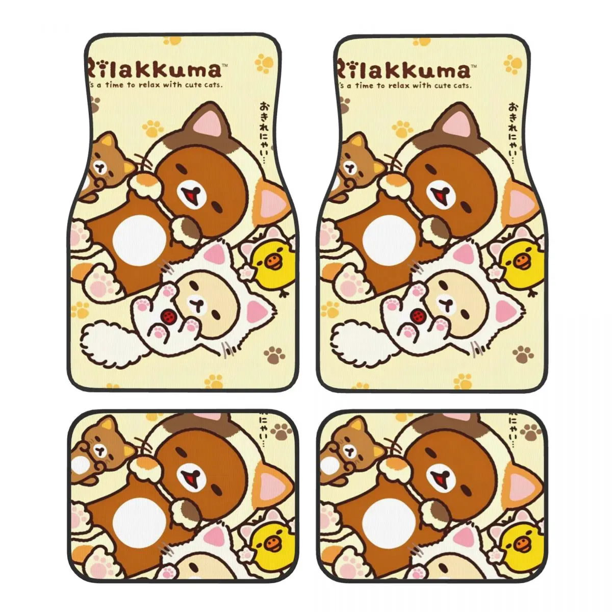 Коврики Rilakkuma для автомобилей Всепогодные противоскользящие коврики Полный комплект автомобильных аксессуаров
Коврики Rilakkuma для автомобилей Всепогодные противоскользящие коврики Полный комплект автомобильных аксессуаров