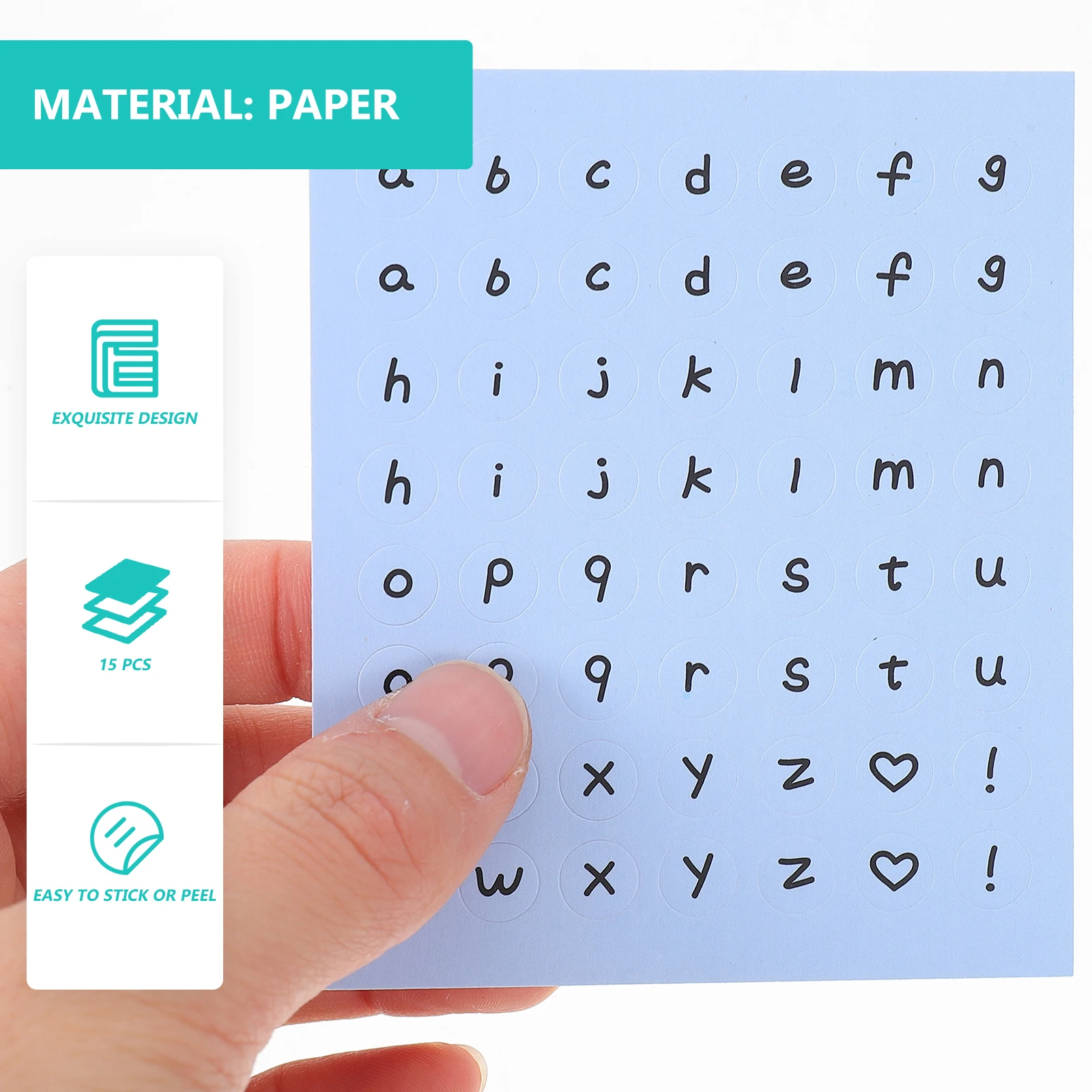 15 Sheets Alphabet Stickers Adorable Letters Scrapbook Decorative Decals Kids Crafts Mini Premium Material
15 Sheets Alphabet Stickers Adorable Letters Scrapbook Decorative Decals Kids Crafts Mini Premium Material