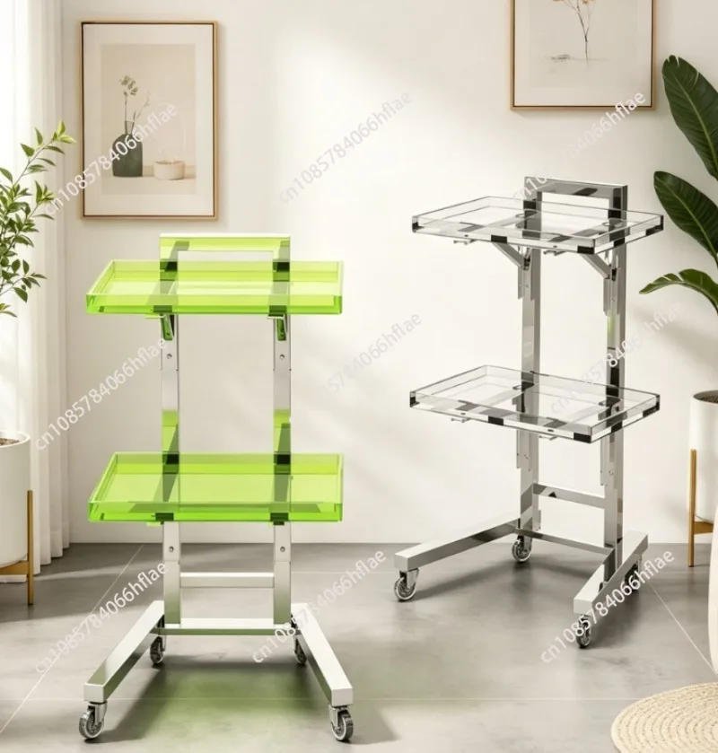 Foldable Stainless Steel Trolley, 2-Layer Workbench Storage Cart for Salon, Barbershop & Market
Foldable Stainless Steel Trolley, 2-Layer Workbench Storage Cart for Salon, Barbershop & Market