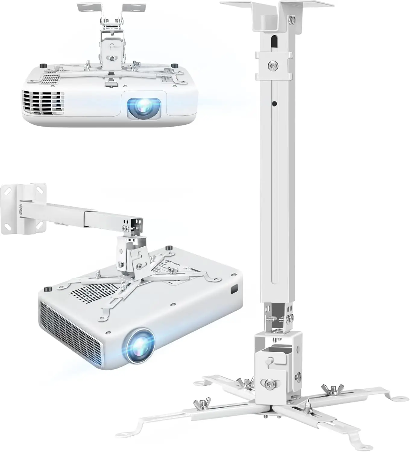Projector Mount 17-25.6" Adjustable Ceiling Mount for Epson BenQ, Max Load 42LBS, White
Projector Mount 17-25.6" Adjustable Ceiling Mount for Epson BenQ, Max Load 42LBS, White