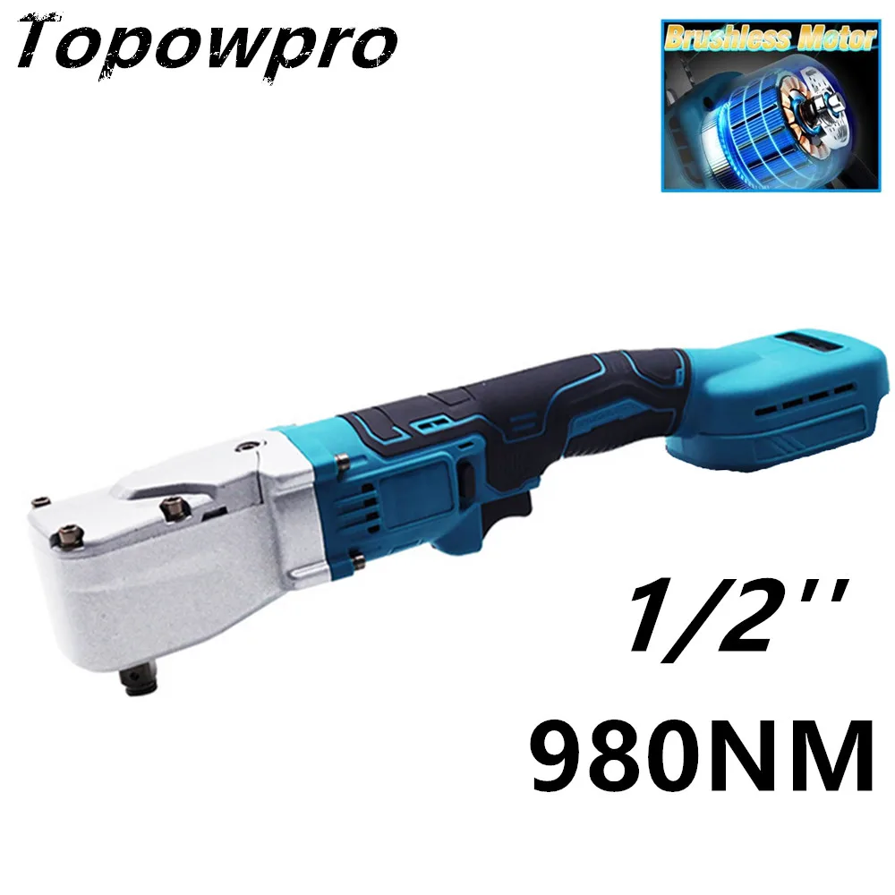 980NM Brushless Ratchet Wrench 1/2'' Electric Cordless Driver Car Repair Removal Screw Nut Power Tools For Makita 18V Battery
980NM Brushless Ratchet Wrench 1/2'' Electric Cordless Driver Car Repair Removal Screw Nut Power Tools For Makita 18V Battery