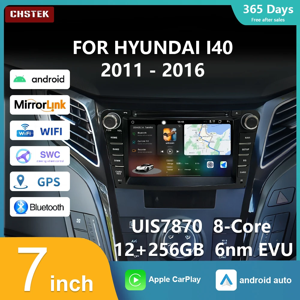 CHSTEK 7870 12+256G Car Radio Android 13 for Hyundai I40 2011-2019 CarPlay Navigation GPS Bluetooth 4G Wifi Autoradio Multimedia
CHSTEK 7870 12+256G Car Radio Android 13 for Hyundai I40 2011-2019 CarPlay Navigation GPS Bluetooth 4G Wifi Autoradio Multimedia