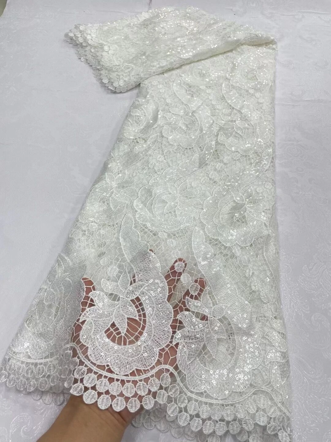 African Nigerian Cotton Tulle Lace Fabric, Wedding Party Dress, Sequined Embroidery, High Quality, 5Yards, JL249, 2024
African Nigerian Cotton Tulle Lace Fabric, Wedding Party Dress, Sequined Embroidery, High Quality, 5Yards, JL249, 2024
