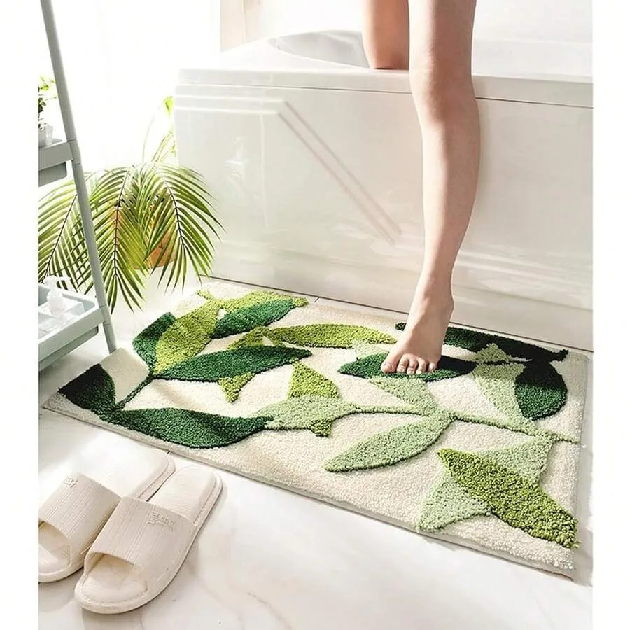 Gre1en Leaves Bath Mats Bathroom Rugs Non-Slip Soft Microfiber Absorbent Machine Washable Entrance Doormat Boho Carpet For Bath
Gre1en Leaves Bath Mats Bathroom Rugs Non-Slip Soft Microfiber Absorbent Machine Washable Entrance Doormat Boho Carpet For Bath