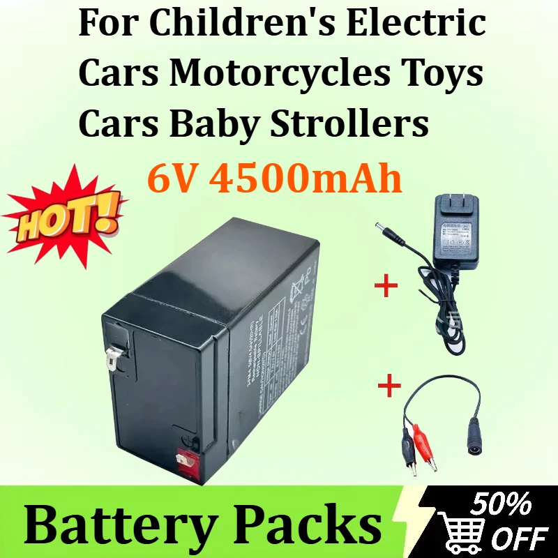New 6V 4500mAh Lead Acid Battery for Children's Electric Cars, Motorcycles,Toys, Cars, Baby Strollers Battery Batteries+Charger
New 6V 4500mAh Lead Acid Battery for Children's Electric Cars, Motorcycles,Toys, Cars, Baby Strollers Battery Batteries+Charger