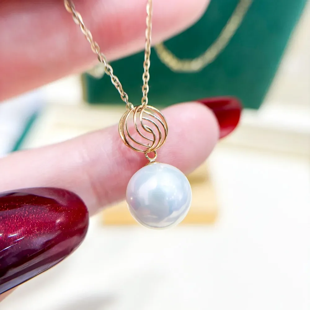 DIY Pearl Accessories G18K Yellow and White Gold Pendant Empty Holder Fashion Necklace Pendant Holder Women's 9-13mm Round Beads
DIY Pearl Accessories G18K Yellow and White Gold Pendant Empty Holder Fashion Necklace Pendant Holder Women's 9-13mm Round Beads