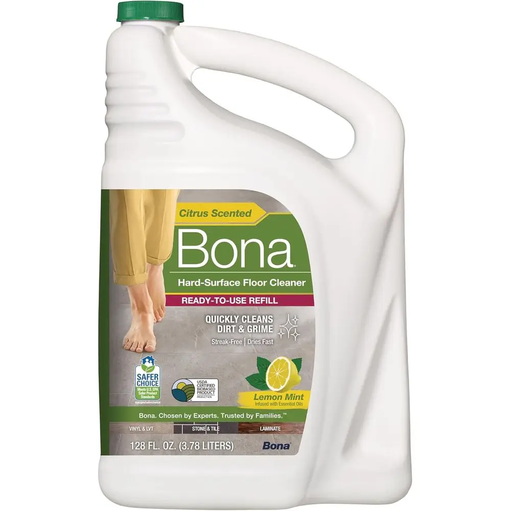 Lemon Mint Residue-Free Floor Cleaner - 128 oz - Suitable for Stone, Tile, Laminate, and Vinyl Floors
Lemon Mint Residue-Free Floor Cleaner - 128 oz - Suitable for Stone, Tile, Laminate, and Vinyl Floors