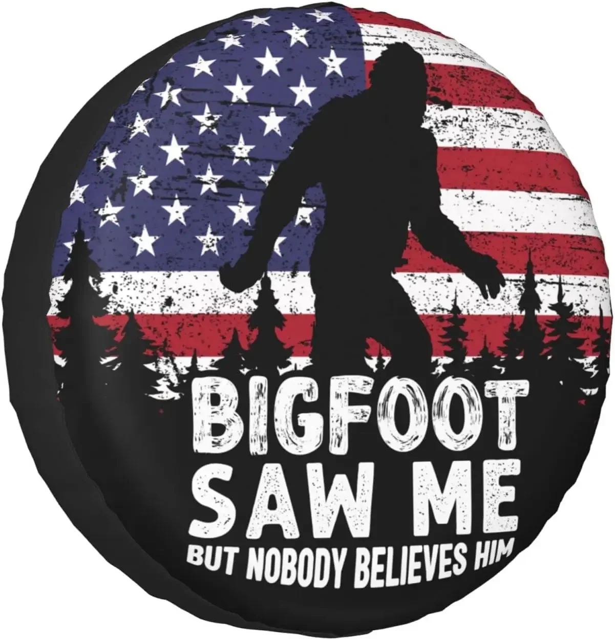 Spare Tire Cover Bigfoot Saw Me American Flag Tire Covers Weatherproof Wheel Protector Fit for Camper Trailer RV SUV Truck
Spare Tire Cover Bigfoot Saw Me American Flag Tire Covers Weatherproof Wheel Protector Fit for Camper Trailer RV SUV Truck