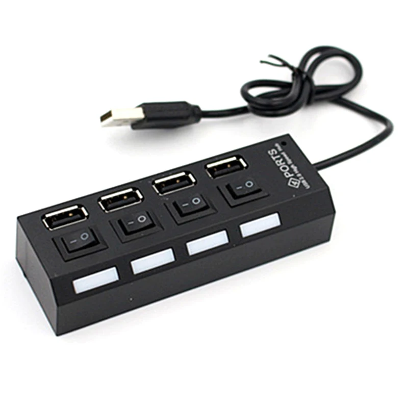 1PCS 4-port USB Hub One To Four Splitter Hub Plug And Play Independent Switch Small Socket Hub USB 4-port Splitter For Laptops
1PCS 4-port USB Hub One To Four Splitter Hub Plug And Play Independent Switch Small Socket Hub USB 4-port Splitter For Laptops