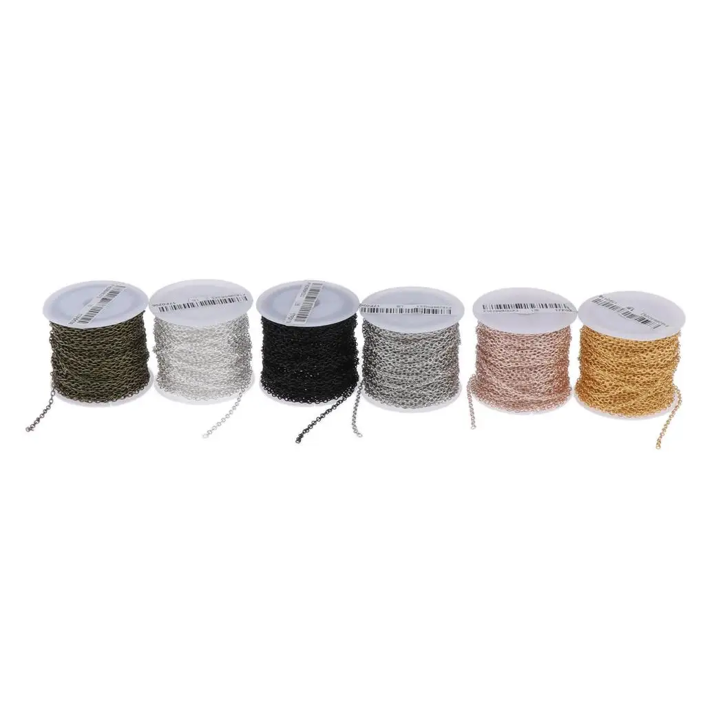 10 Yards / Roll Silver Chain Curb Chain Snake Chain Jewelry Wire for DIY Necklaces, Bracelets
10 Yards / Roll Silver Chain Curb Chain Snake Chain Jewelry Wire for DIY Necklaces, Bracelets