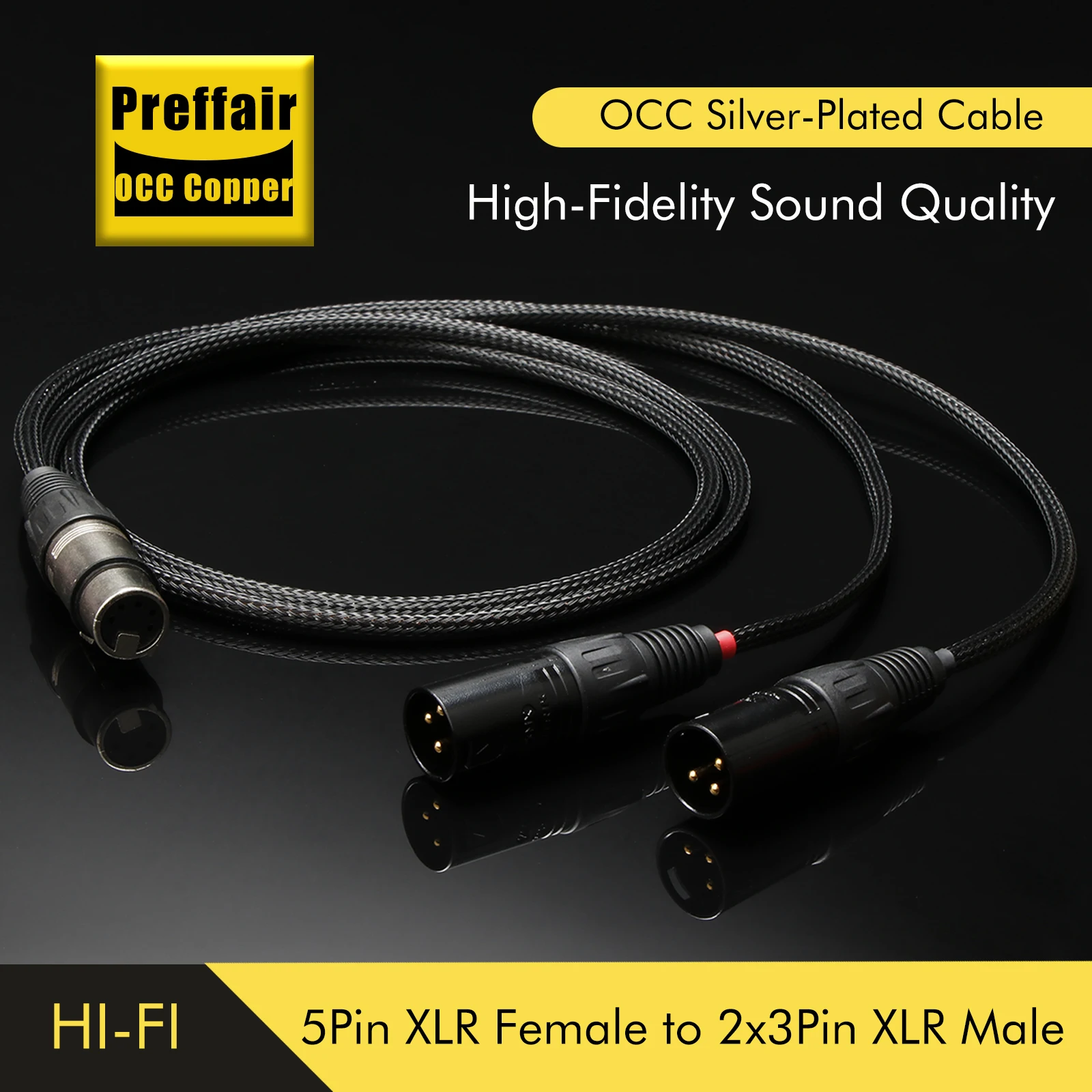 Preffair X417S/E517 HIFI cable with 4pin/5pin XLR to 2x 3-pin XLR Male Balanced Silver Plated Headphone Audio Adapter
Preffair X417S/E517 HIFI cable with 4pin/5pin XLR to 2x 3-pin XLR Male Balanced Silver Plated Headphone Audio Adapter