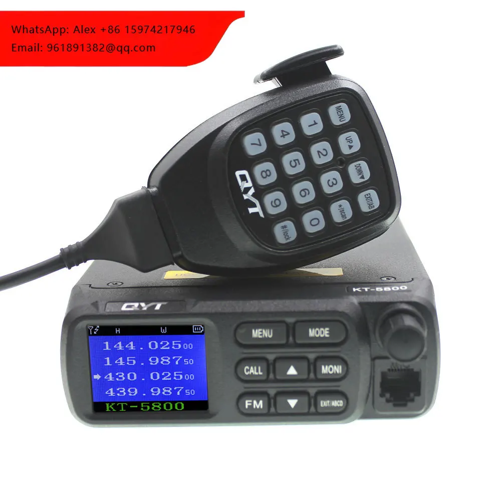QYT Trunk Car & Track Radio Kt-5800 18V/36V Dual Band Mobile Radio 25W Ham Radio Mobile Transceiver KT5800
QYT Trunk Car & Track Radio Kt-5800 18V/36V Dual Band Mobile Radio 25W Ham Radio Mobile Transceiver KT5800