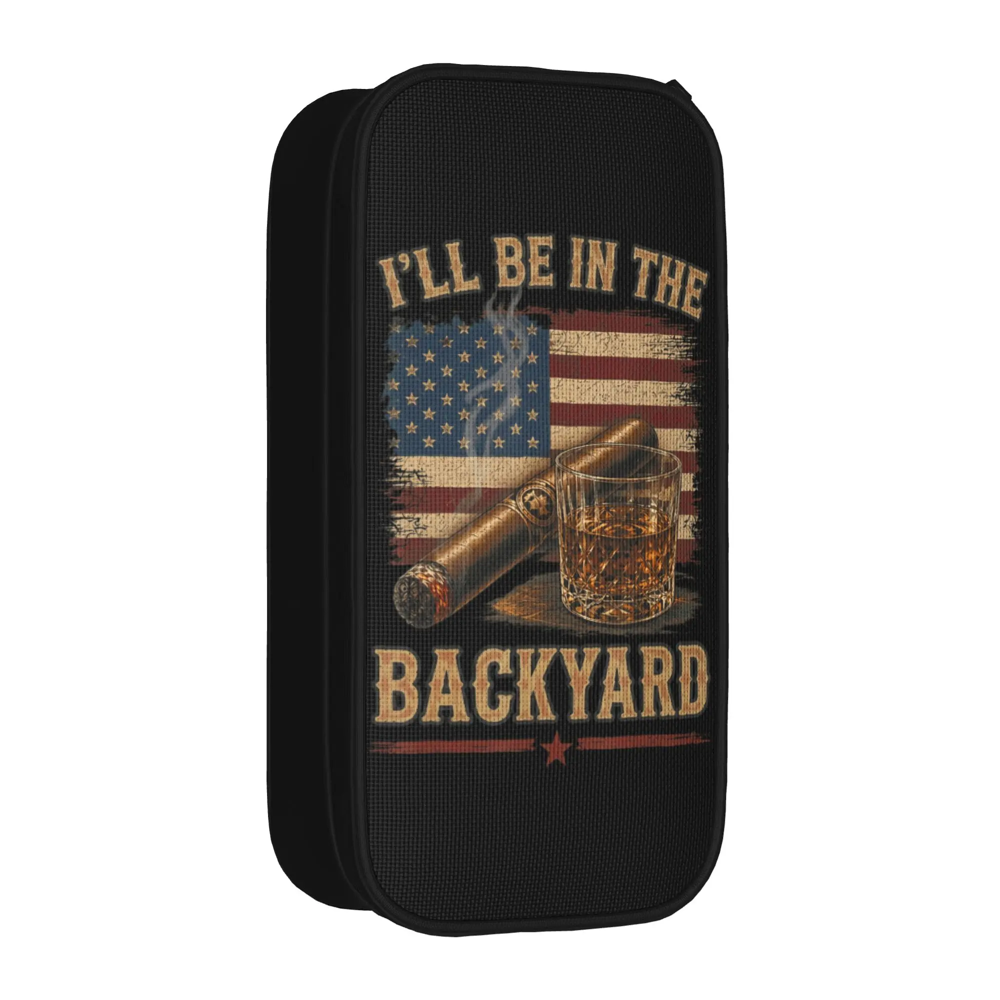 I'll Be in The Backyard Vintage USA Flag Cigar and Bourbon Pencil Case New Pen Box Bag Kids Large Office Zipper Pencilcases
I'll Be in The Backyard Vintage USA Flag Cigar and Bourbon Pencil Case New Pen Box Bag Kids Large Office Zipper Pencilcases