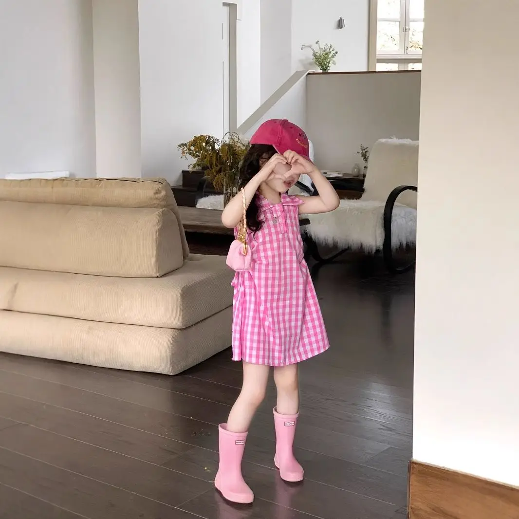Girls Pink Gingham Polo Dress, Fashion Cute Short Sleeve Plaid A-Line Sundress for Toddler & Little Girls, Casual Summer Outfit
Girls Pink Gingham Polo Dress, Fashion Cute Short Sleeve Plaid A-Line Sundress for Toddler & Little Girls, Casual Summer Outfit