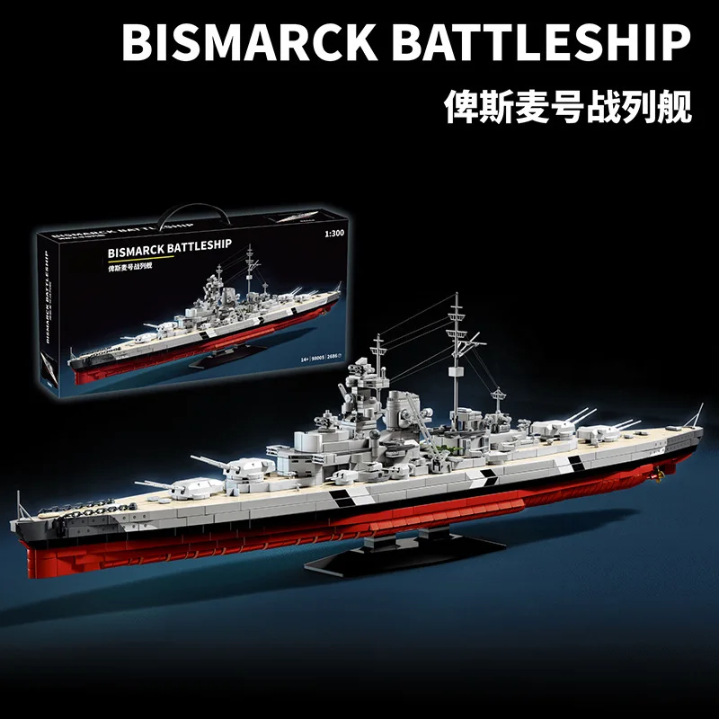 Bismarck Battleship Military Warship Building Blocks Model Bricks Set War Game Diorama Compatible with Lego Kids Gift NO.98005
Bismarck Battleship Military Warship Building Blocks Model Bricks Set War Game Diorama Compatible with Lego Kids Gift NO.98005