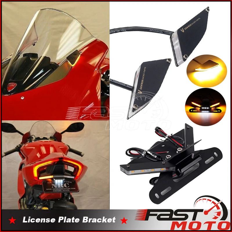 License Plate Holder ail Tidy Fender Eliminator Frame Mirror Block Off LED Turn Signals For DUCATI Panigale V4/S/R V4S V2 18-22
License Plate Holder ail Tidy Fender Eliminator Frame Mirror Block Off LED Turn Signals For DUCATI Panigale V4/S/R V4S V2 18-22