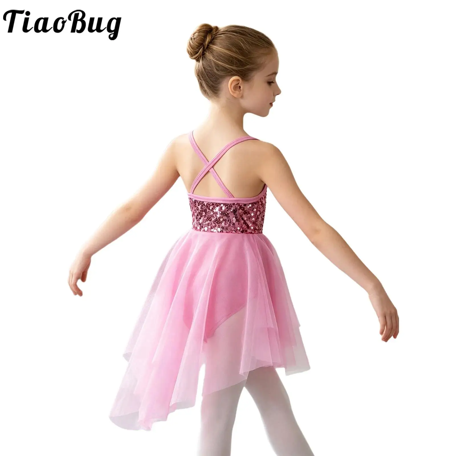 Children Girls Ballet Jersey Tutu Lyrical Dance Dress Sleeveless Shiny Sequins Tulle Leotard Figure Skating Gymnastics Costume
Children Girls Ballet Jersey Tutu Lyrical Dance Dress Sleeveless Shiny Sequins Tulle Leotard Figure Skating Gymnastics Costume