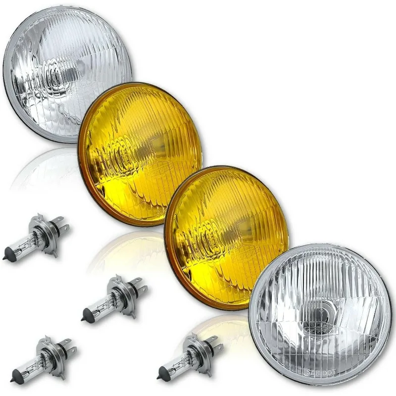 Octane Lighting 5-3/4 OEM Stock Ретро Стиль Стеклянная Металлическая Фара Галогенная Лампа H4 Набор Налобных Фонарей
Octane Lighting 5-3/4 OEM Stock Ретро Стиль Стеклянная Металлическая Фара Галогенная Лампа H4 Набор Налобных Фонарей