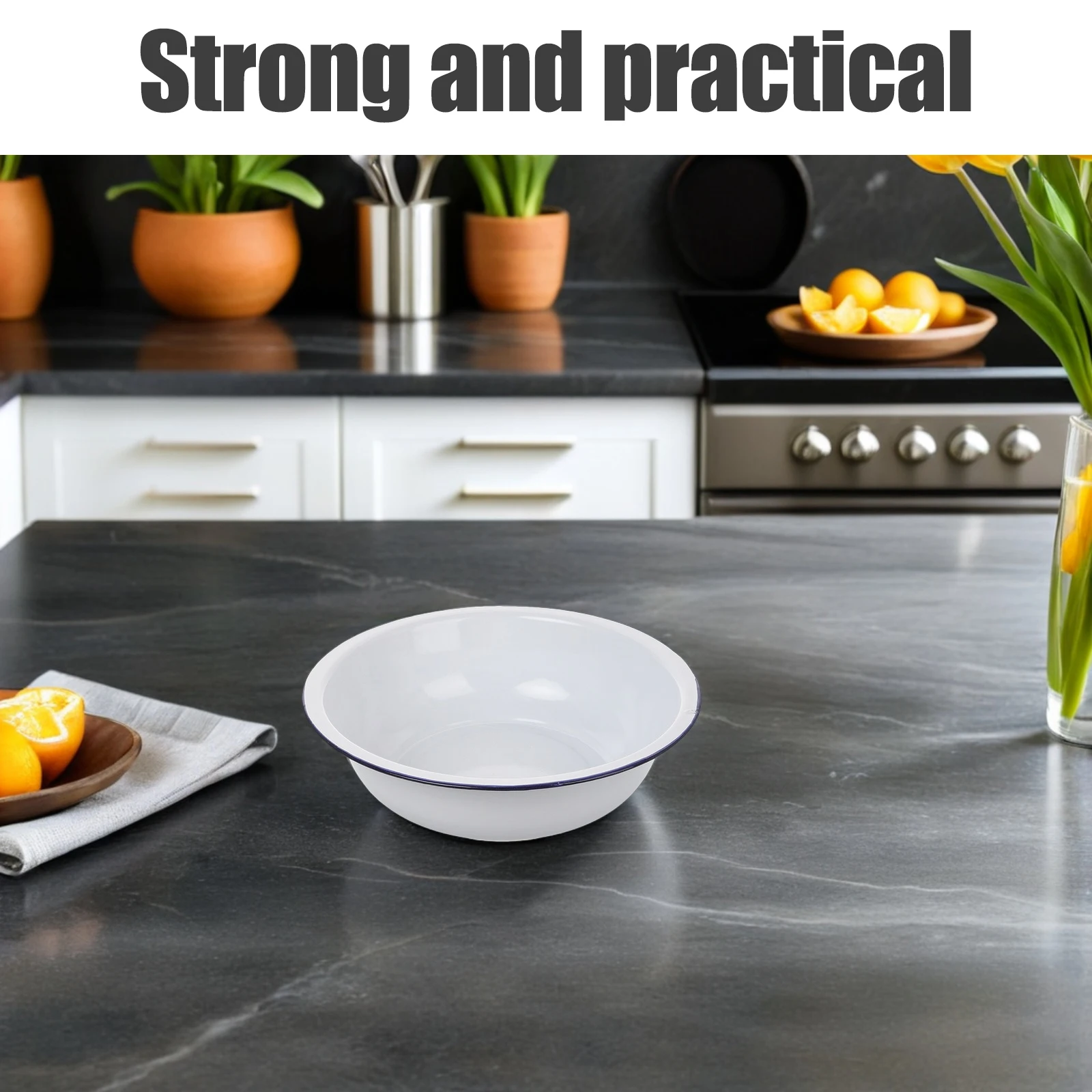 Vintage Enamel Basin Large White Thickened Design for Kitchen Tasks Washing Vegetables Mixing Dough Serving Food Elegant
Vintage Enamel Basin Large White Thickened Design for Kitchen Tasks Washing Vegetables Mixing Dough Serving Food Elegant