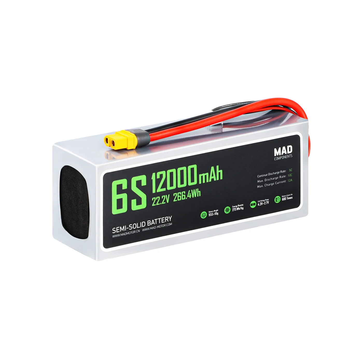 ATV 6S 12Ah High Power Drone Solid State Lithium Battery 6s Lipo 10000/16000/22000/23000/30000mah 22.2v 100c Battery
ATV 6S 12Ah High Power Drone Solid State Lithium Battery 6s Lipo 10000/16000/22000/23000/30000mah 22.2v 100c Battery