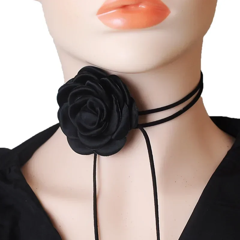 Black Velvet Cord Choker With Flower Scarf Silk Scarf Big Large Floral Rose Chocker 2025 Trendy Fashion Jewelry Y2K Accessories
Black Velvet Cord Choker With Flower Scarf Silk Scarf Big Large Floral Rose Chocker 2025 Trendy Fashion Jewelry Y2K Accessories
